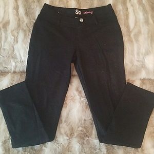 Girls slip on soft black legging pants